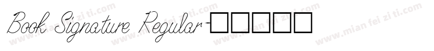 Book Signature Regular字体转换